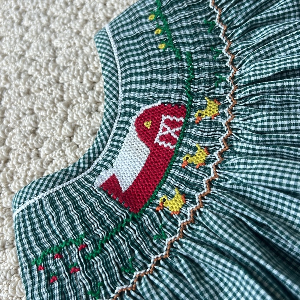 24m Handmade smocked farm dress! - Picture 5 of 6